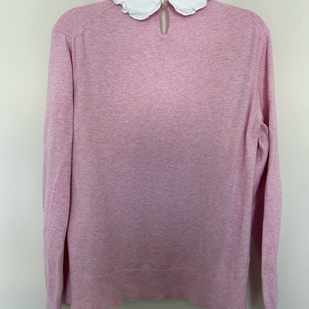 Brooks Brothers 100% Cotton Pink Sweater with Removable White Collar Size XL - Picture 6 of 7